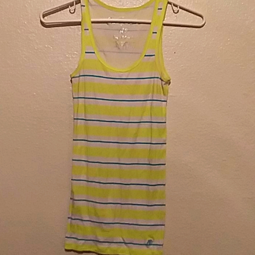 Aero yellow/blue striped tank sz S/P